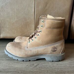 Timberland Men's Tan Leather Boots 6 inch Classic